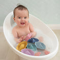 Load image into Gallery viewer, PLAYGROUND Bath Toys 6pk Silicone Origami Bath Boats
