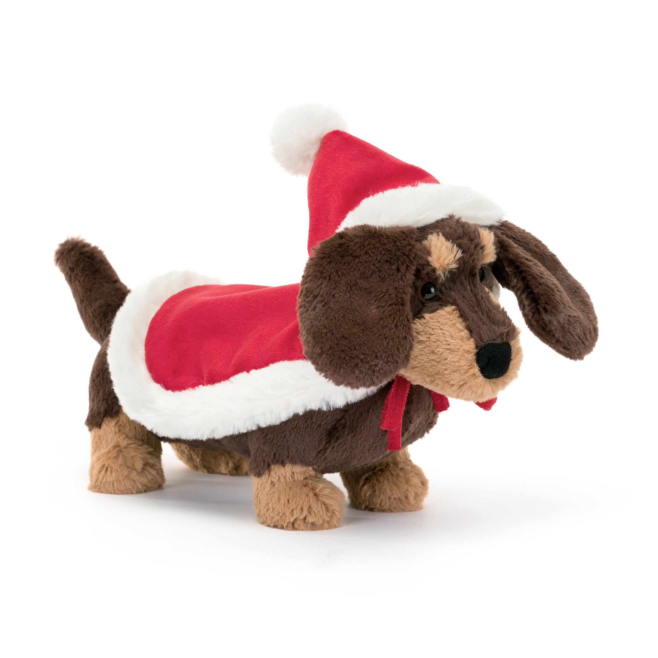 JELLYCAT WINTER WARMER OTTO SAUSAGE DOG BROWN 19X7X15CM