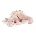 Load image into Gallery viewer, JELLYCAT ROSE DRAGON HUGE PINK 18X66X19CM
